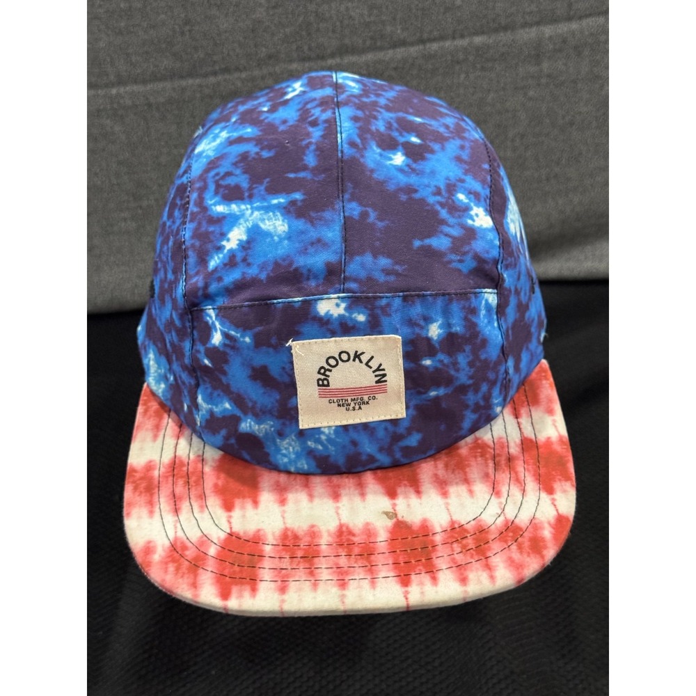 Brooklyn Cloth Cap Men One Size Blue Tie-Dye 100% Polyester MFG CO. New York Hat
